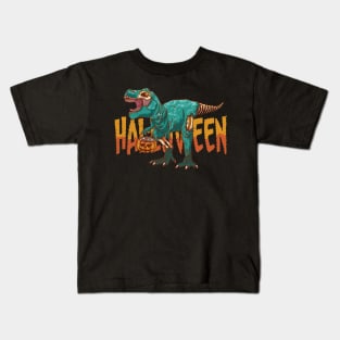 Zombie Trex, halloween shirt, dino trex, trex, trex dino, trick or treat, trex costume Kids T-Shirt
